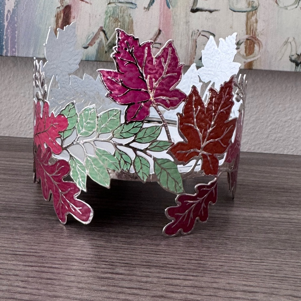 Fall Leaves Candle Holder Bath and Body Works